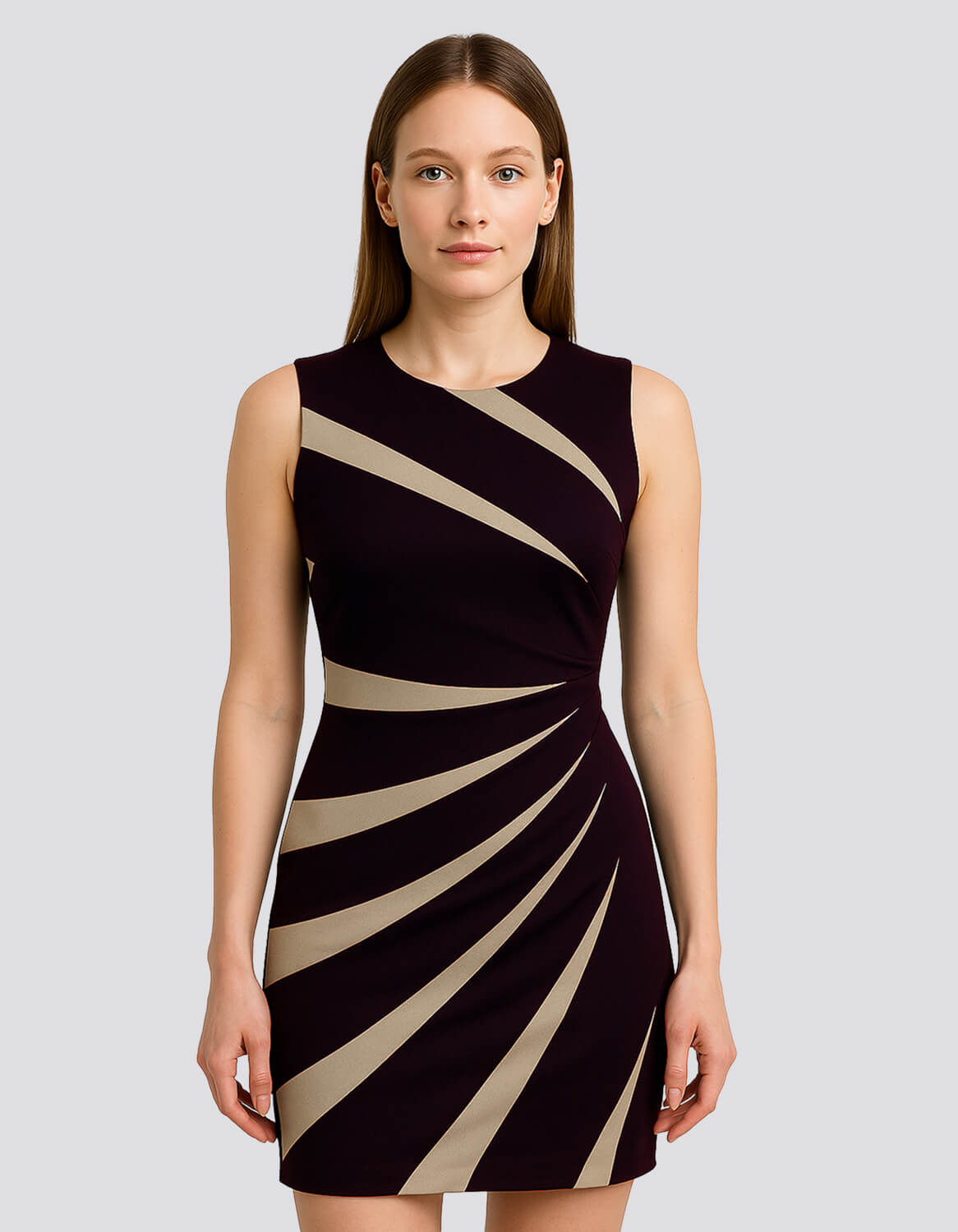 Contour Curve Print Dress