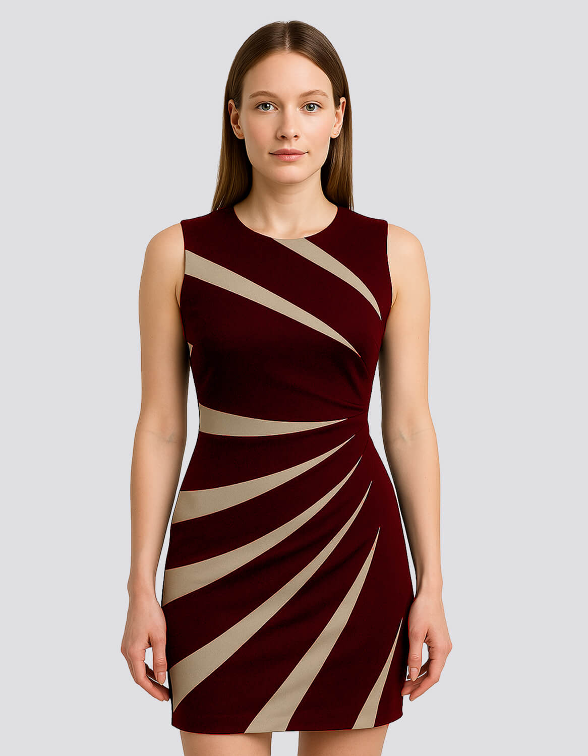 Contour Curve Print Dress