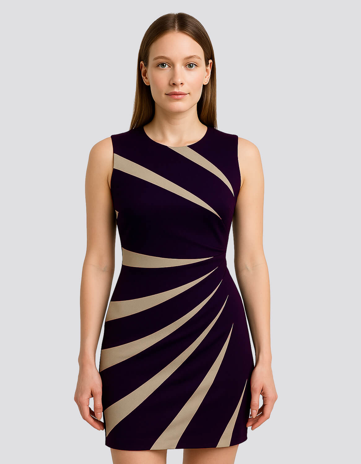 Contour Curve Print Dress