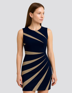 Contour Curve Print Dress