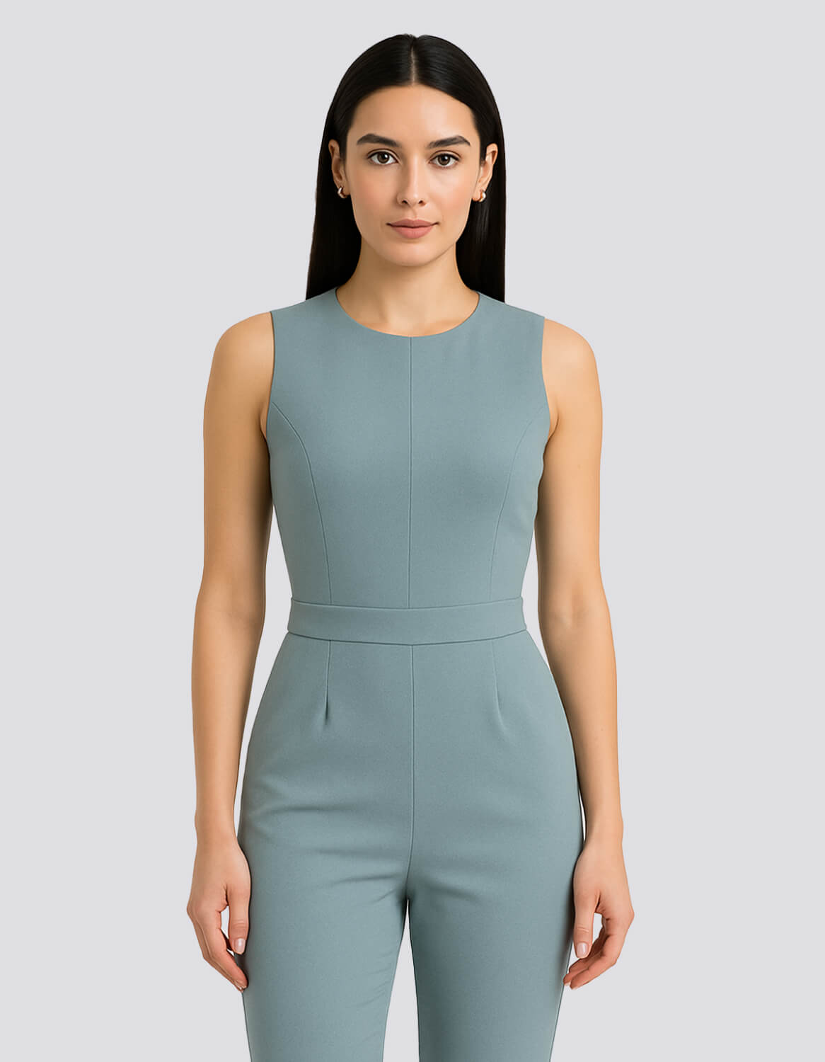 Sleek Sleeveless Tailored Jumpsuit