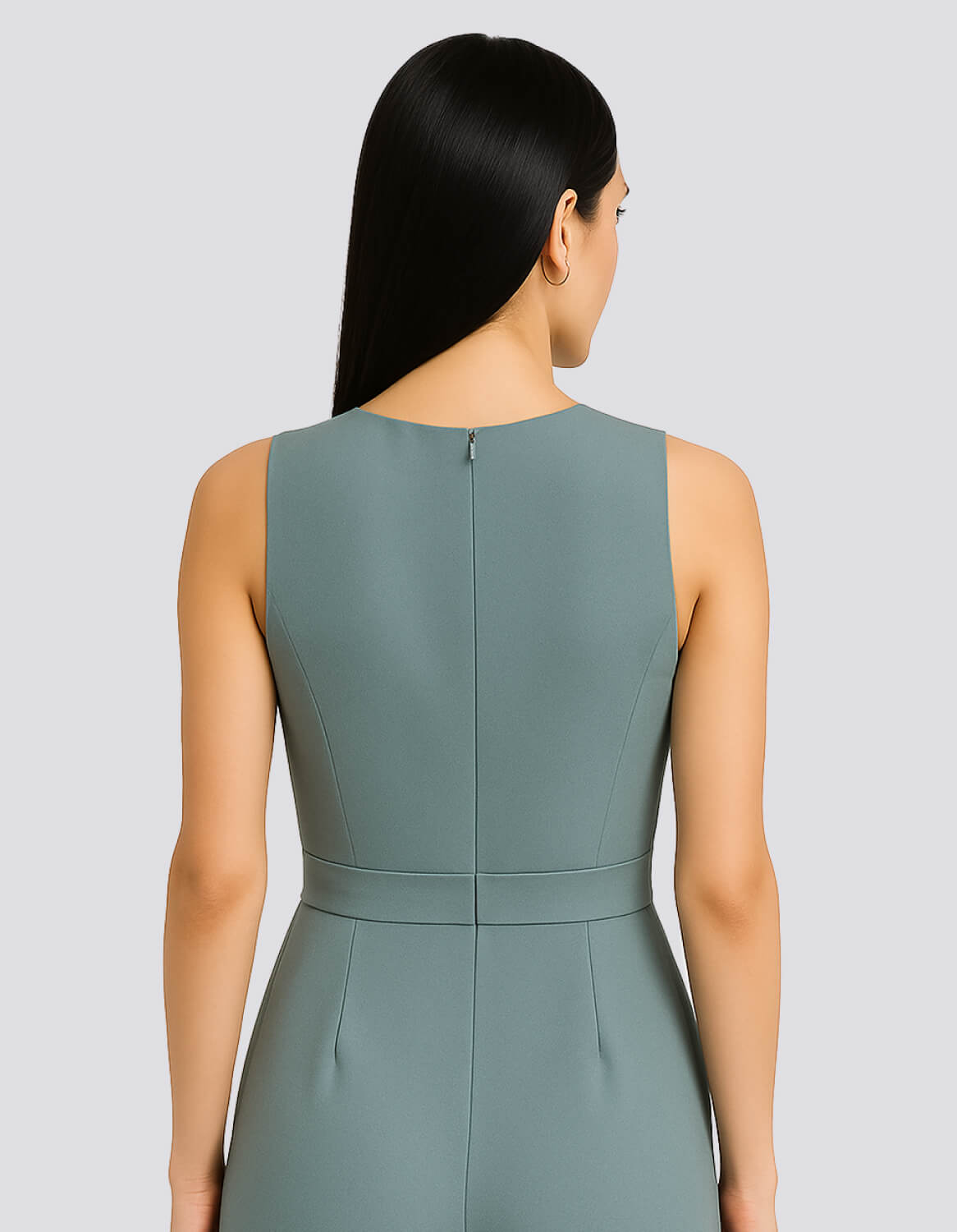 Sleek Sleeveless Tailored Jumpsuit