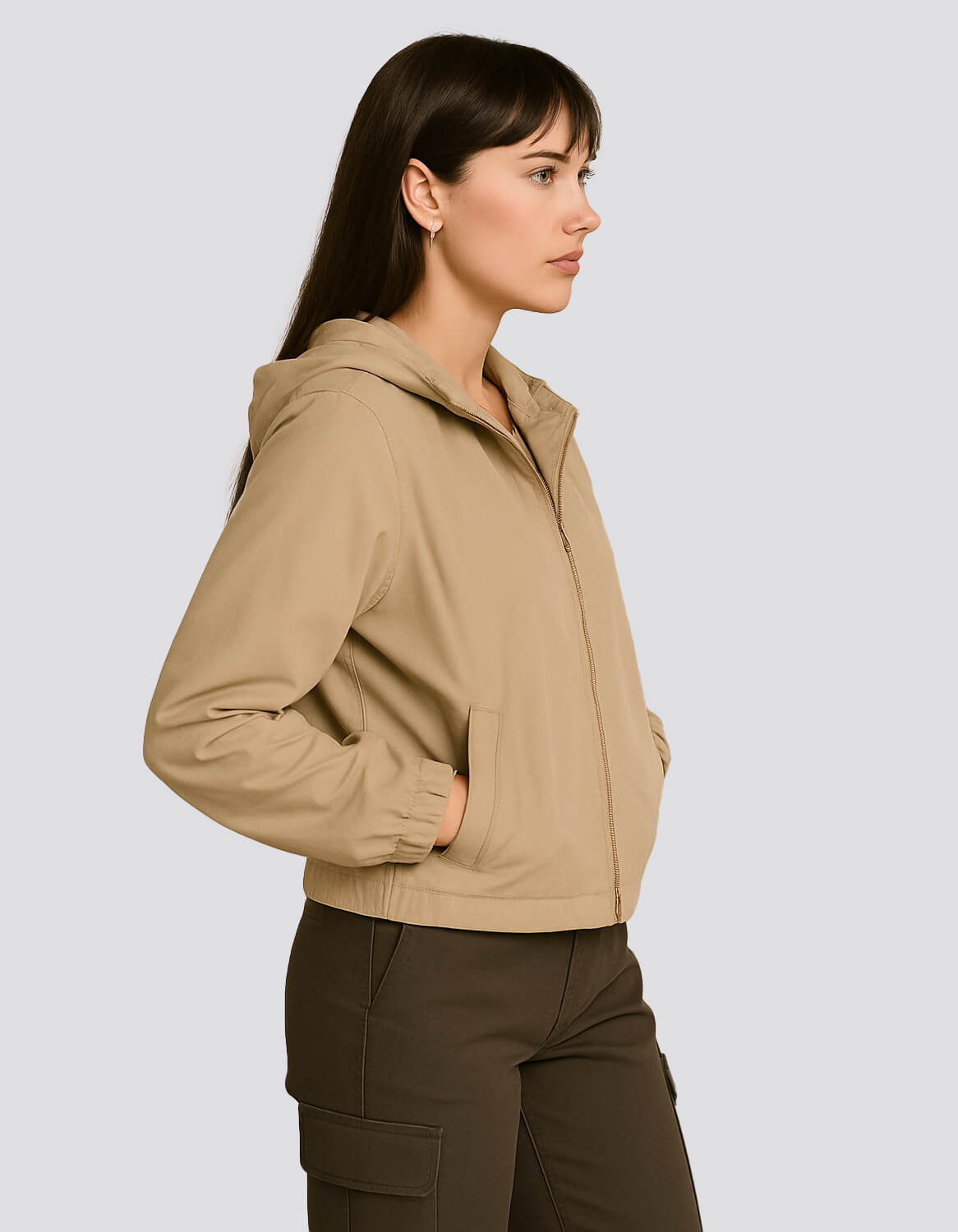 Relaxed Fit Cropped Outerwear