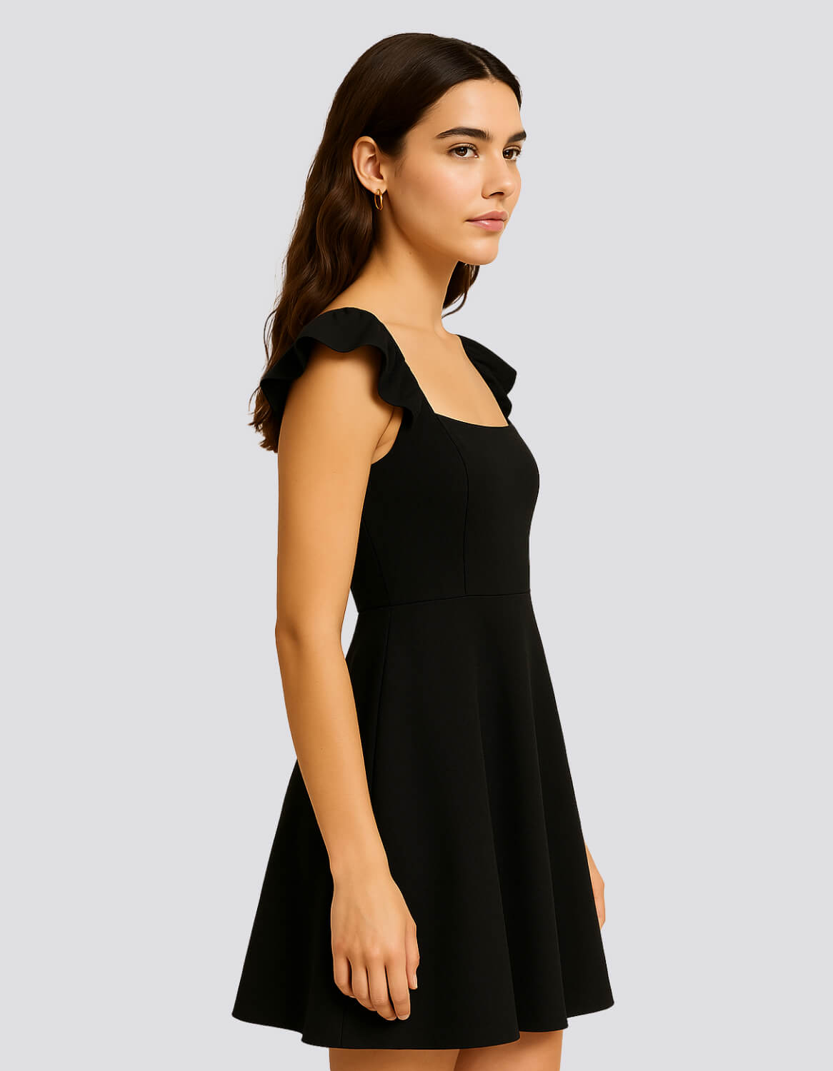 Flutter Sleeve Fit & Flare Dress