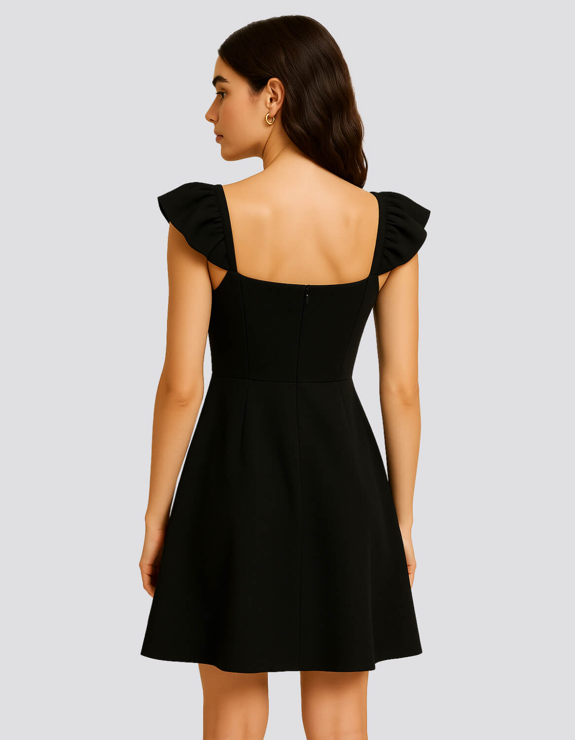 Flutter Sleeve Fit & Flare Dress