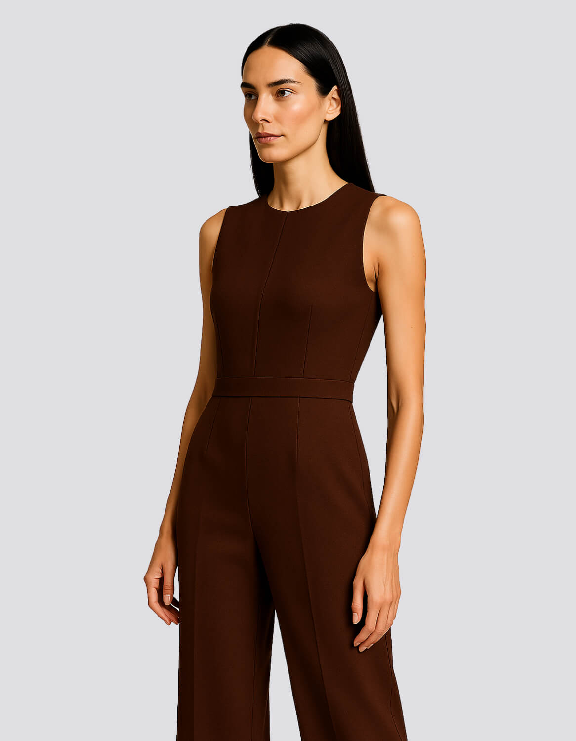 Clean Line Crepe Jumpsuit