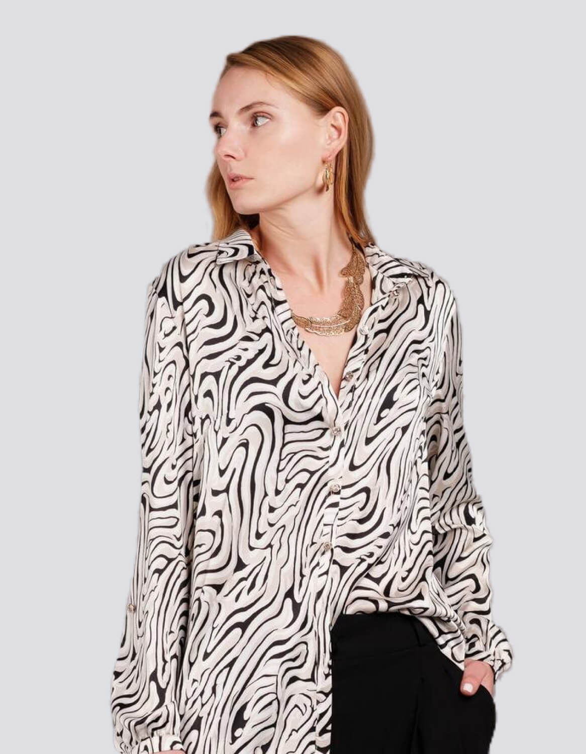 Printed Silk Shirt