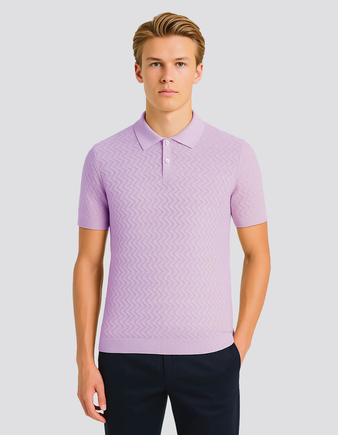 Lightweight Woven Polo Tee