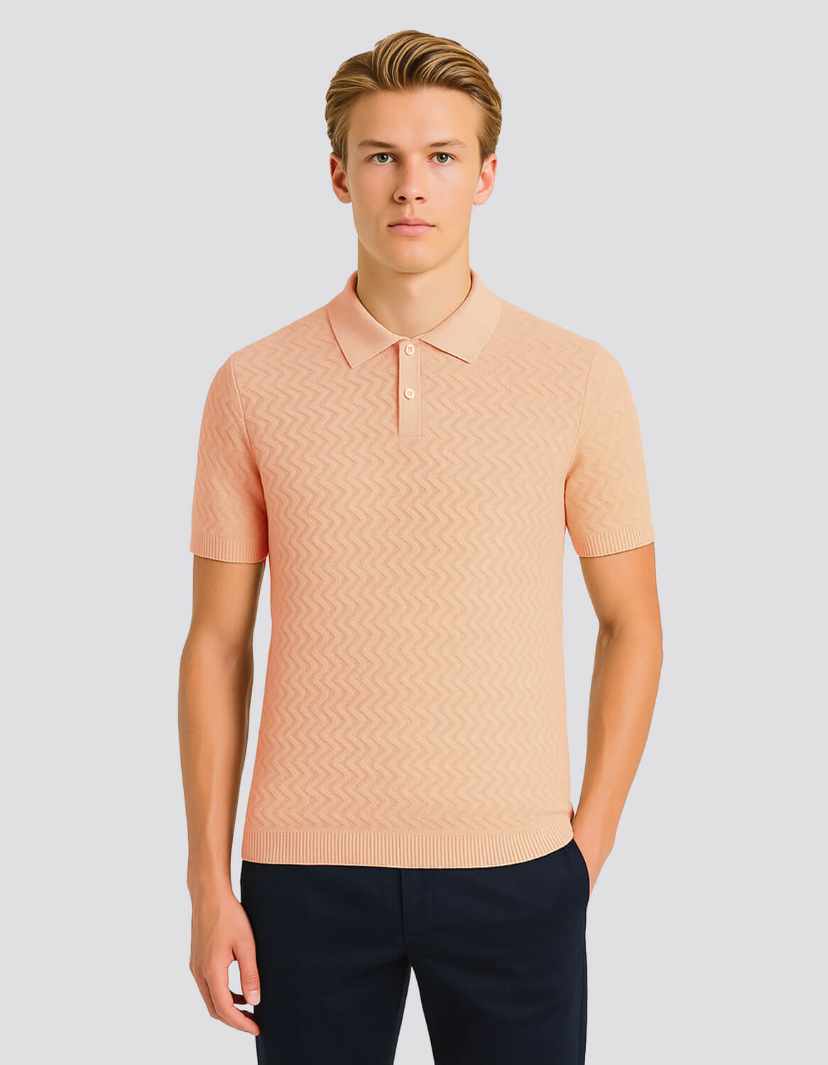 Lightweight Woven Polo Tee