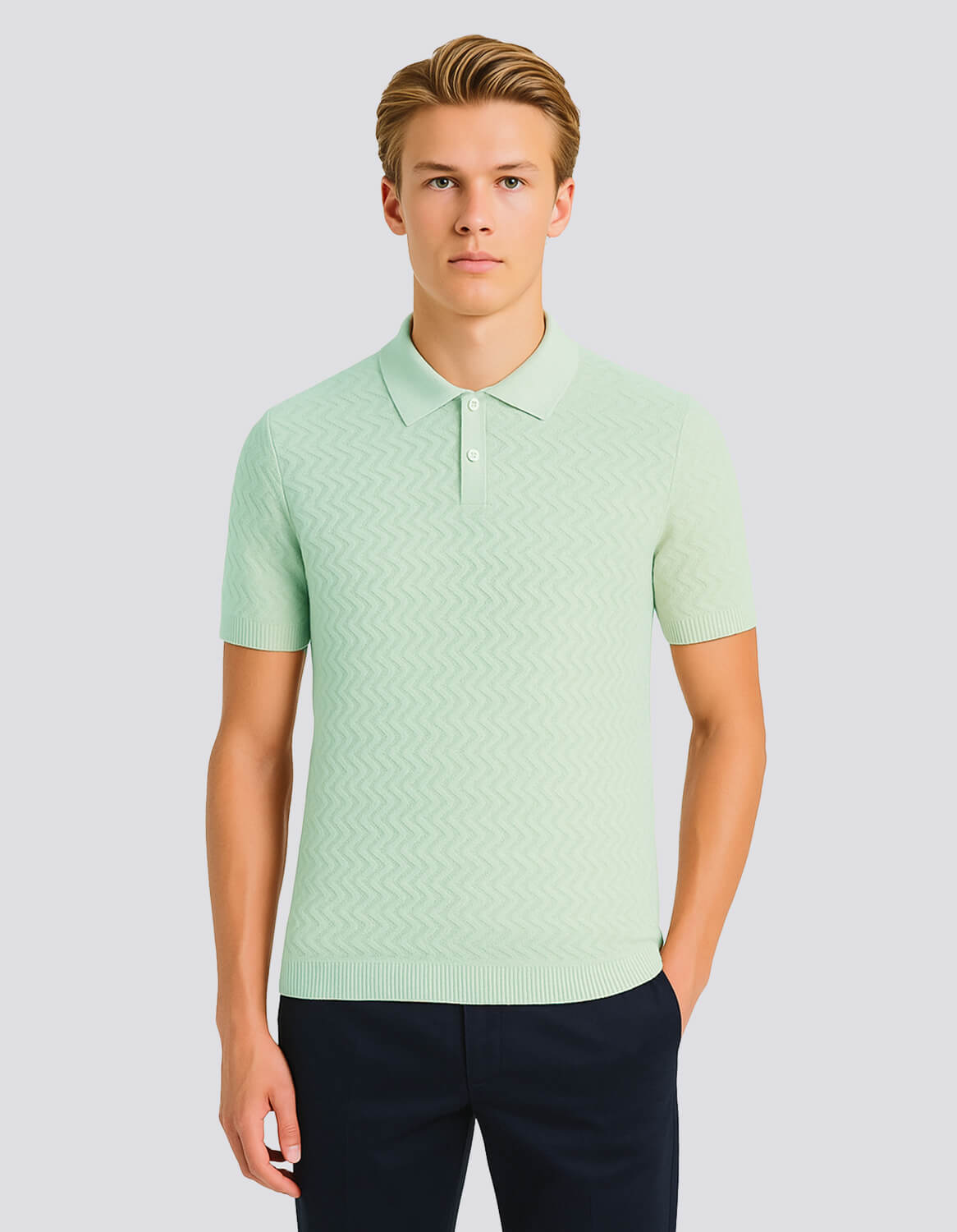 Lightweight Woven Polo Tee