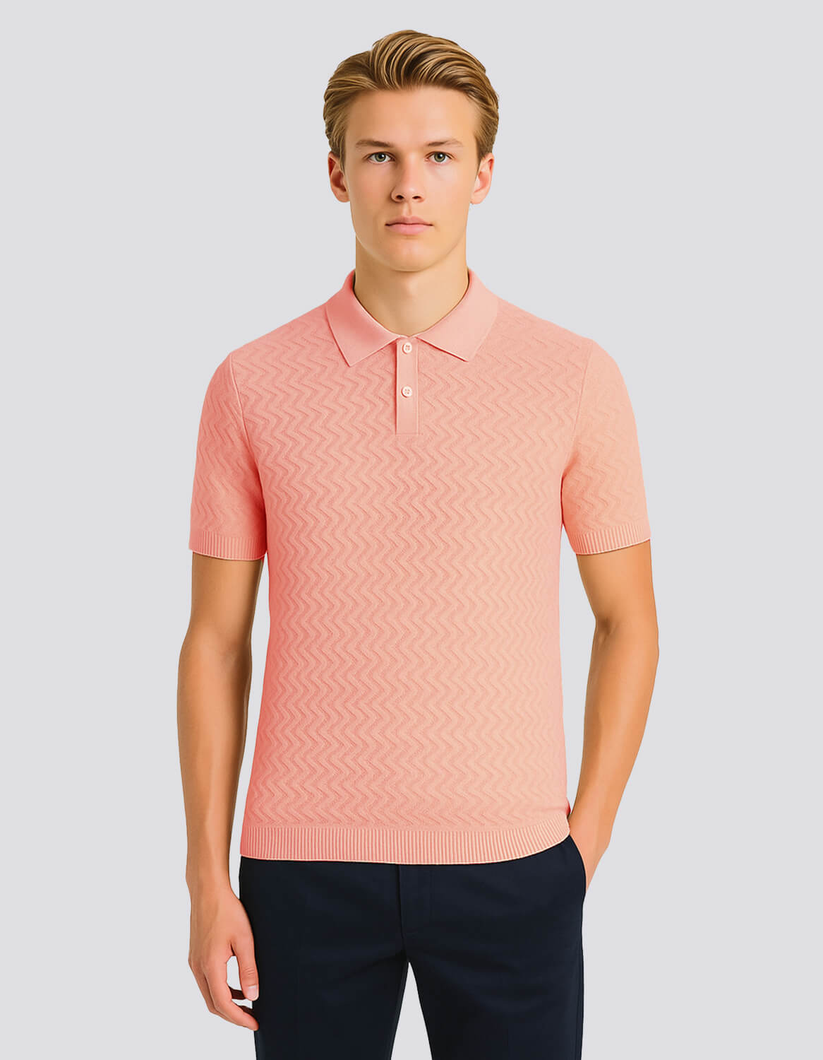 Lightweight Woven Polo Tee