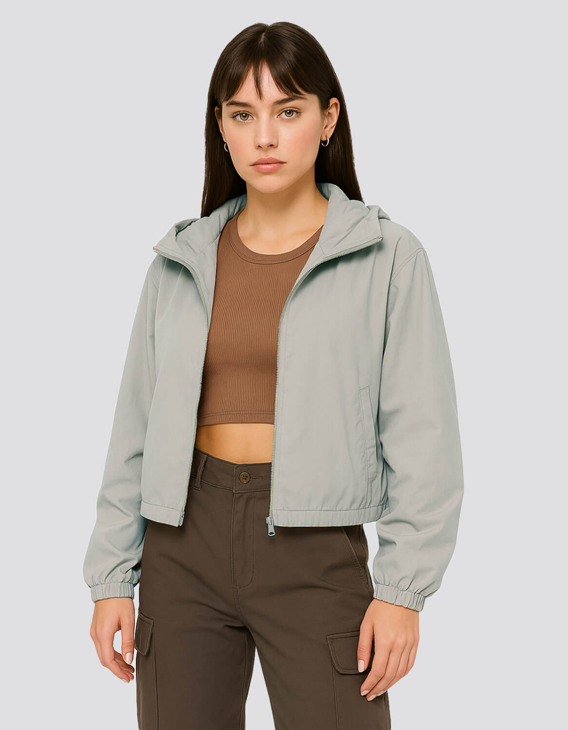 Relaxed Fit Cropped Outerwear