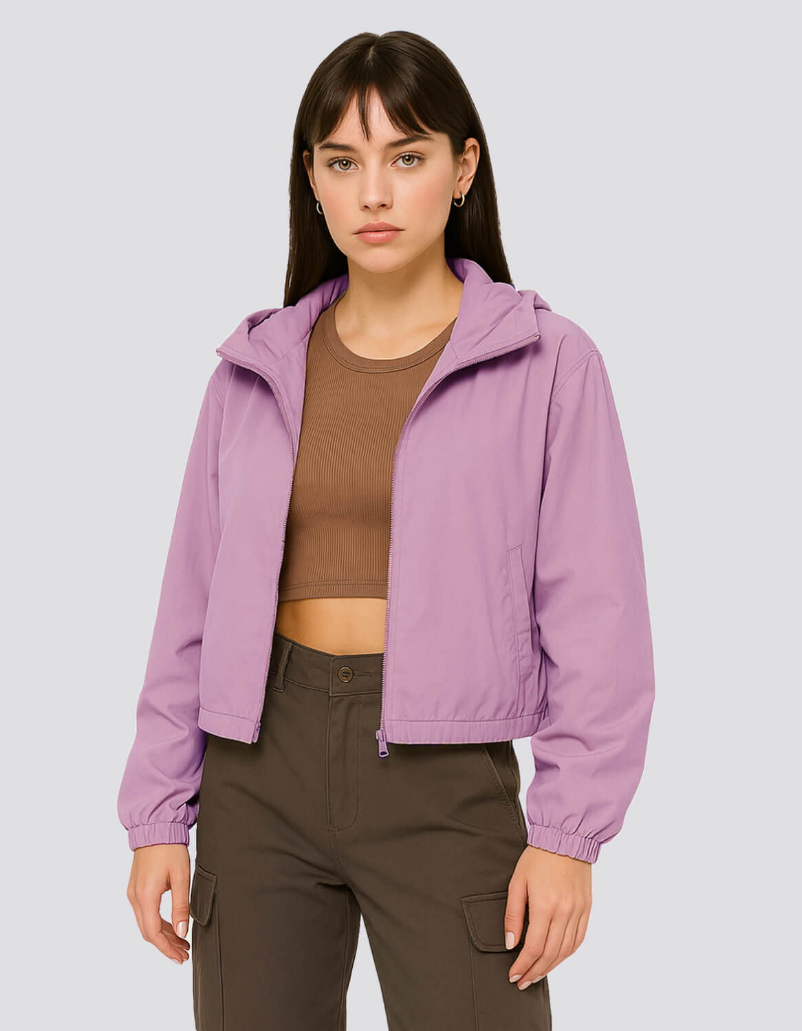 Relaxed Fit Cropped Outerwear
