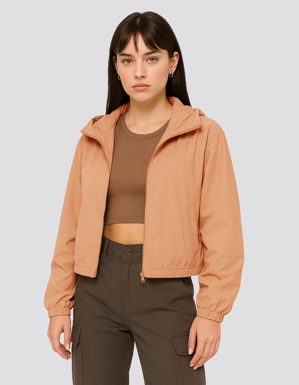 Relaxed Fit Cropped Outerwear