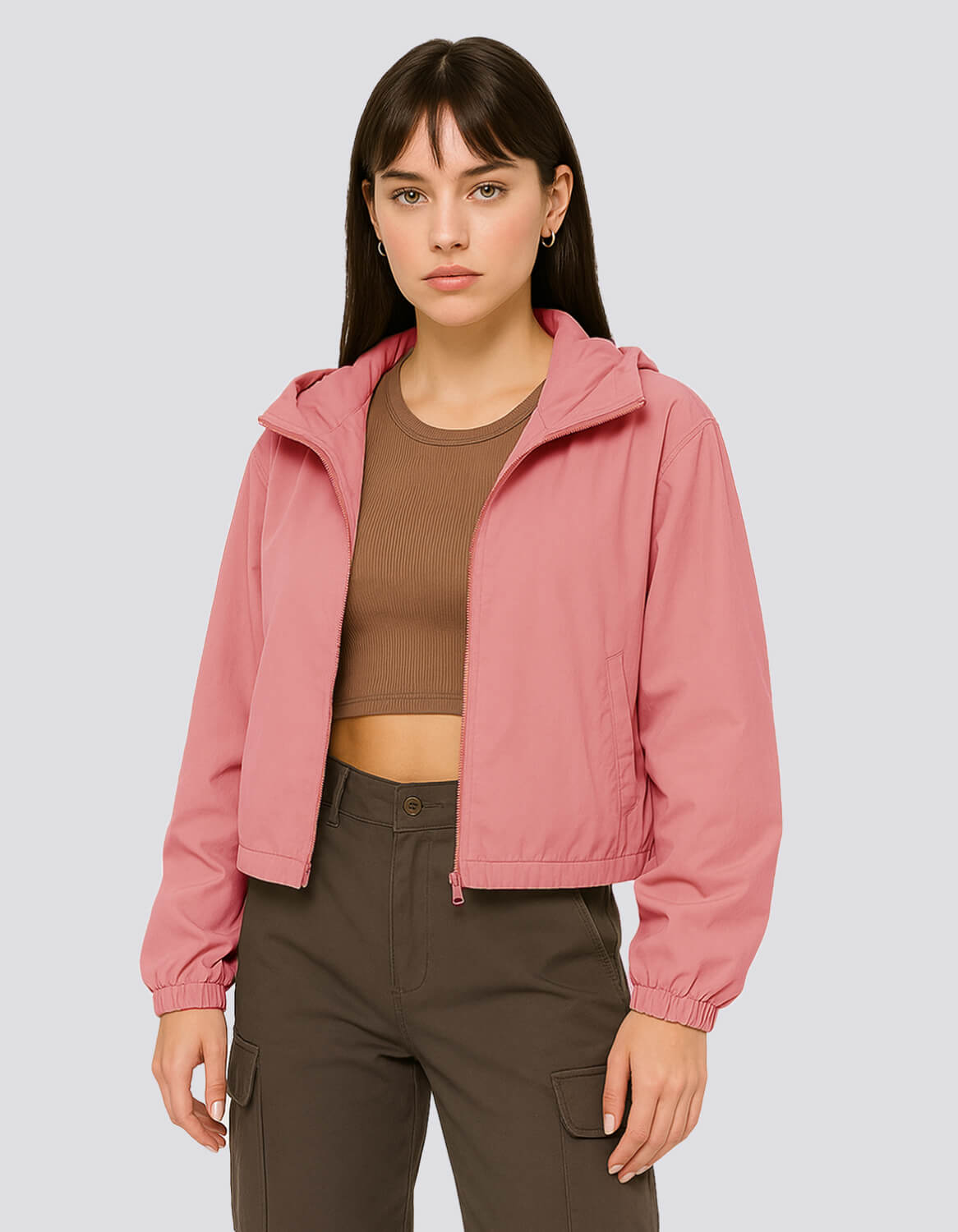 Relaxed Fit Cropped Outerwear