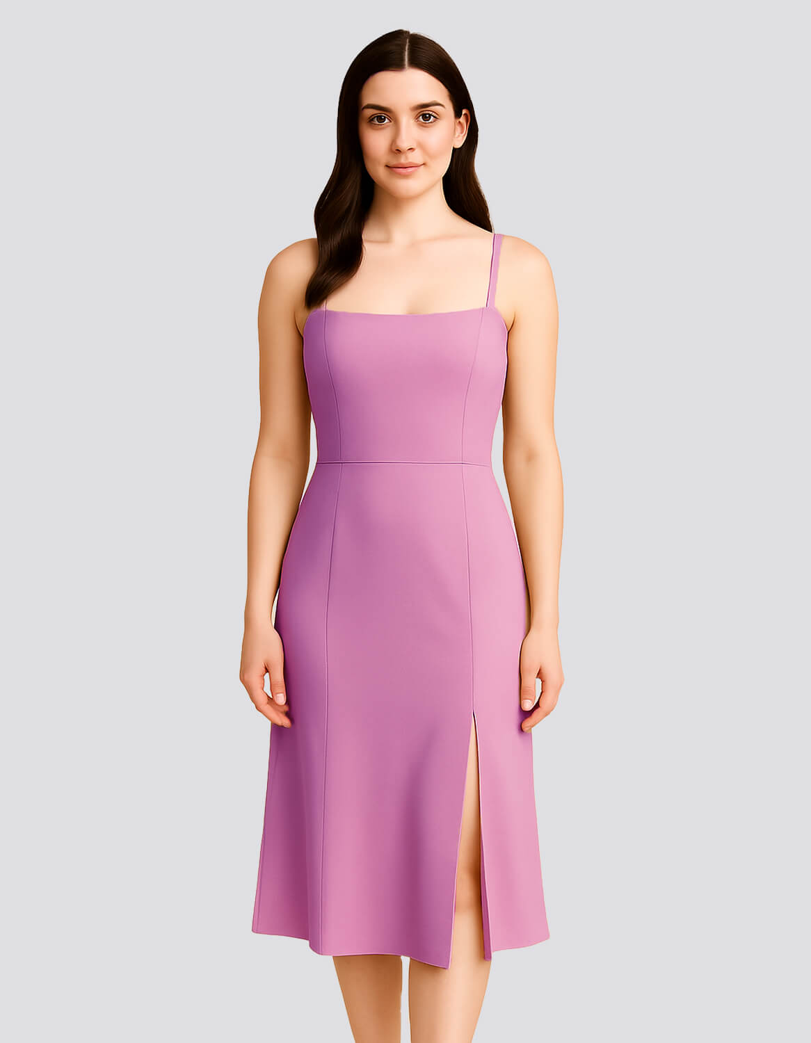 Elegant Neutral Midi Dress