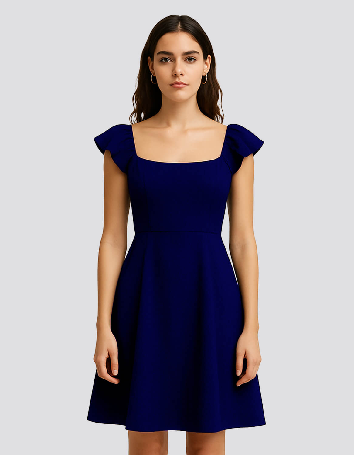 Flutter Sleeve Fit & Flare Dress