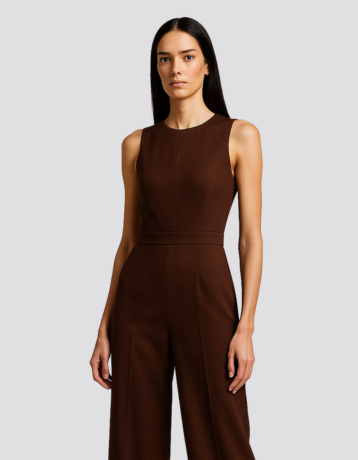 Clean Line Crepe Jumpsuit