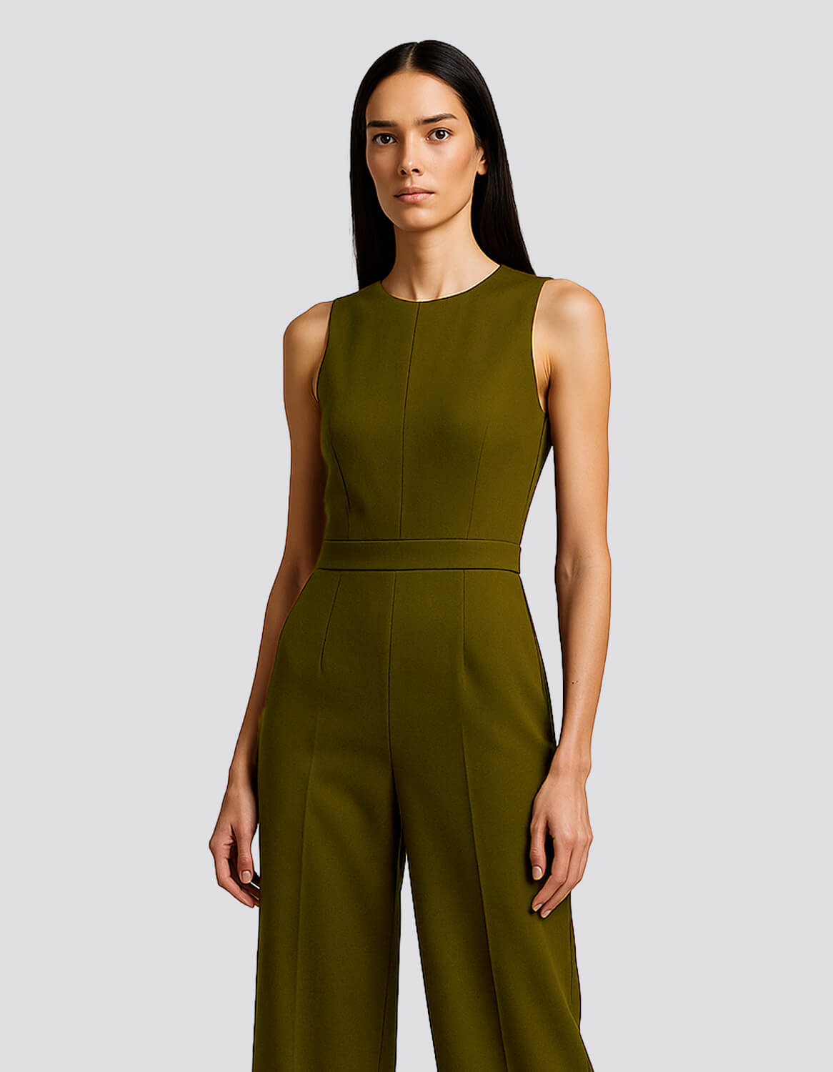 Clean Line Crepe Jumpsuit